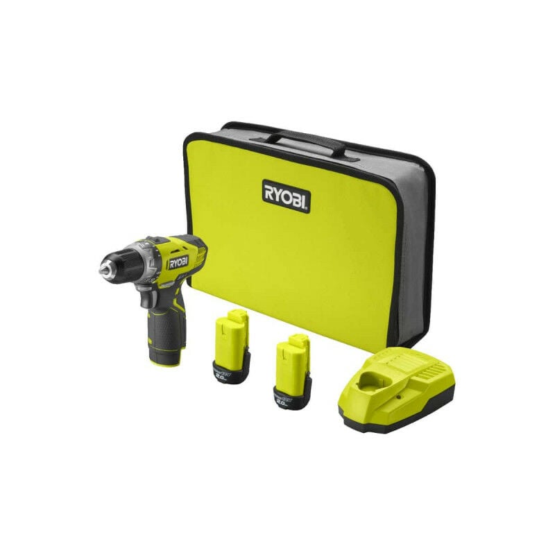 foto del prodotto ryobi trapano avvitatore 12v 2 batterie 2.0ah 1 caricatore rcd1201 220s