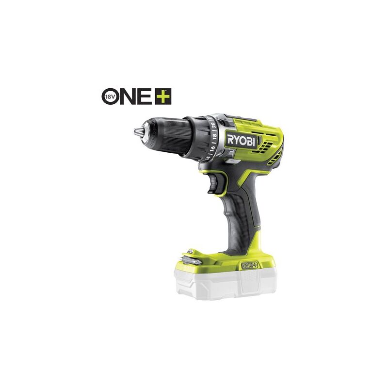 foto del prodotto ryobi trapano avvitatore 18v one 50nm, 500 1800 giri min, 2 velocit mandrino da 13 mm, led, impugnatura gripzone, invertitore di rotazione,