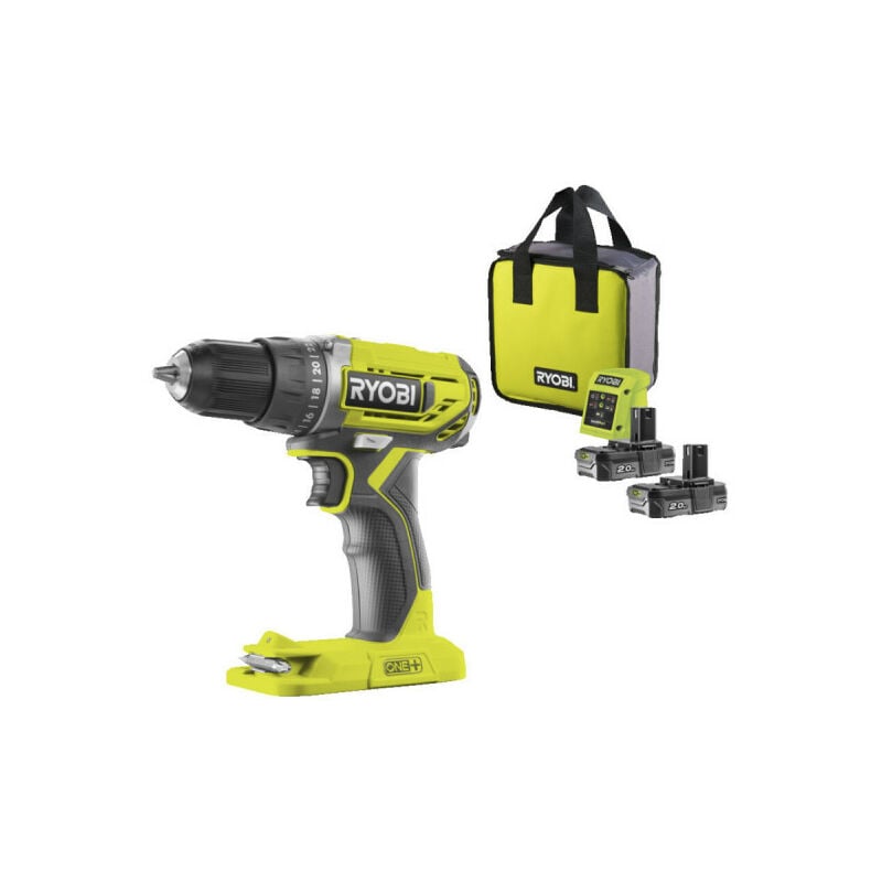 foto del prodotto ryobi trapano avvitatore 18v one plus 2 batterie 2,0ah 1 caricatore r18dd2 220s