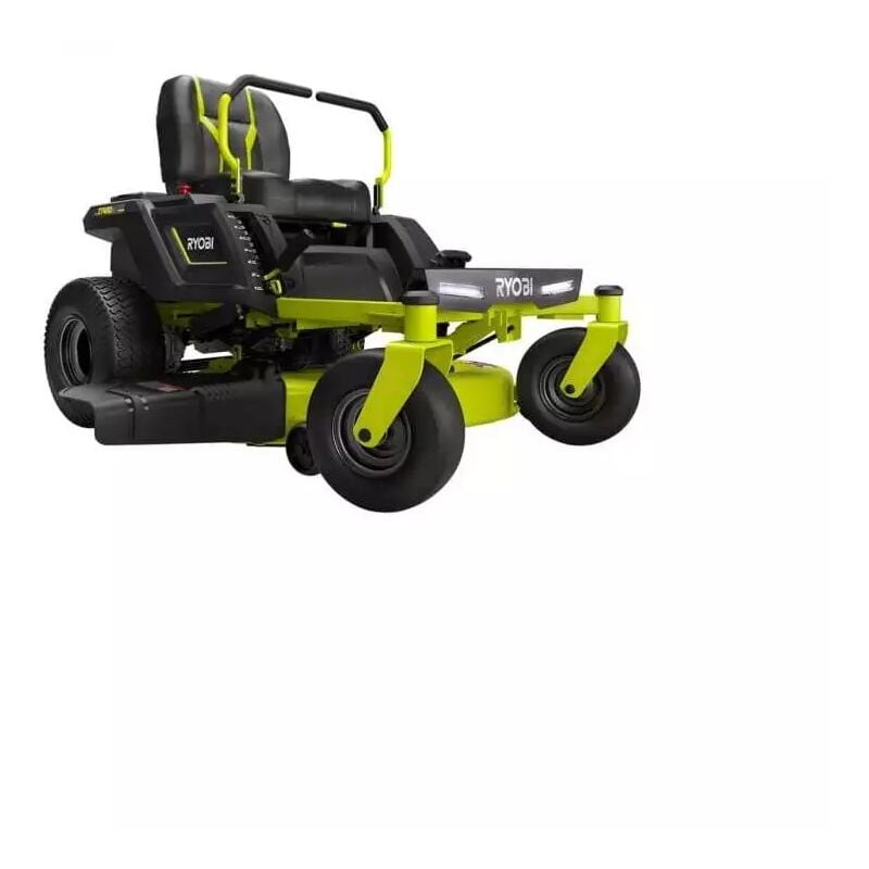foto del prodotto ryobi trattorino tagliaerba a batteria ztr480ex taglio 106 cm 48v raggio zero con scarico laterale