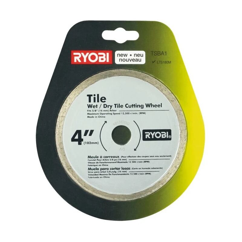 foto del prodotto ryobi tsba1 lama tagliapiastrelle 4 102mm 5 8 16mm lts180m