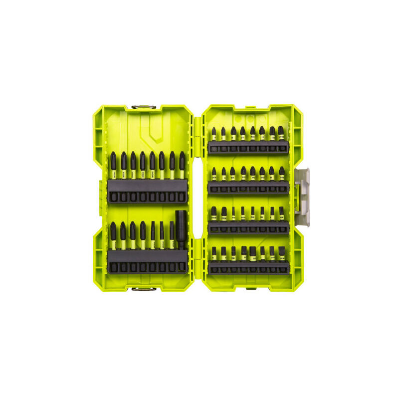 foto del prodotto ryobi valigetta antiurto impilabile con 48 bit di cacciavite rak48sdi