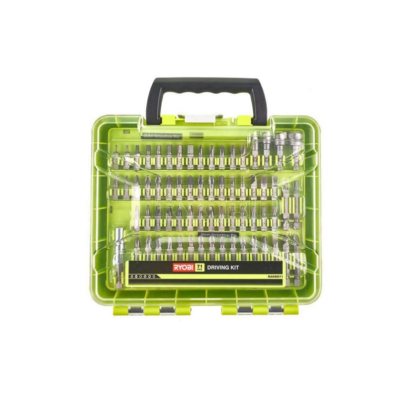 foto del prodotto ryobi valigia 71 accessori per avvitamento misto rakddd71