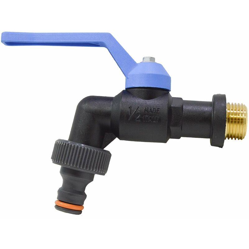 foto del prodotto s m 180.026 griffin 1 2 gelo sfera manico in polipropilene nero con ripresa automatica di plastica blu