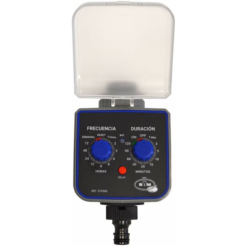foto del prodotto s m 590009 590009 programmatore di irrigazione meccanico, h m 3 4, colore viola