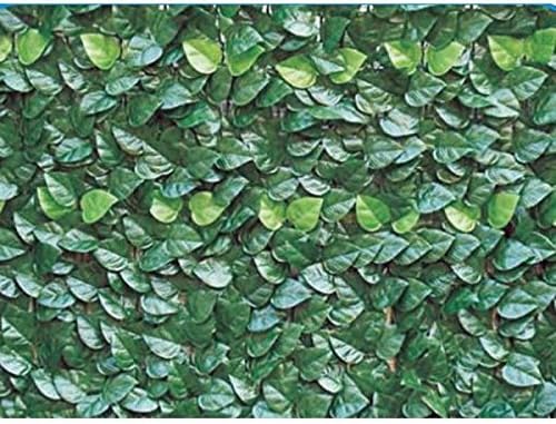 foto del prodotto s1098004 recinzione pvc con foglie di lauro 150x300 cm