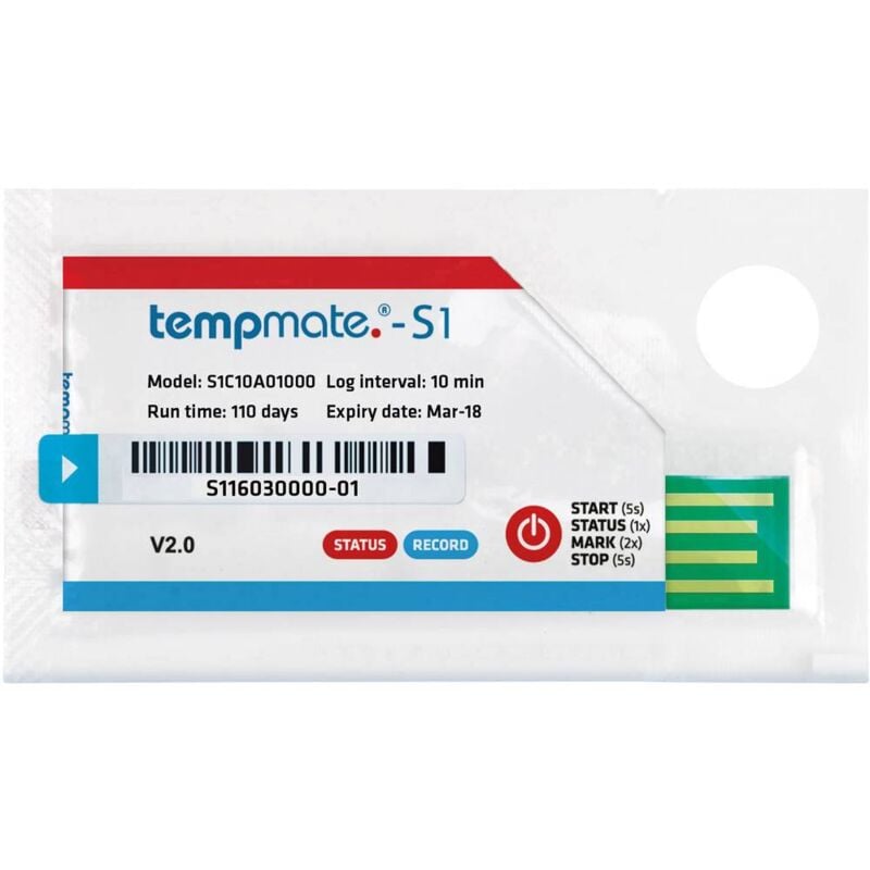 foto del prodotto s1c10a01000 s1c10a01000 data logger temperatura misura temperatura -30 fino a 70 c funzione pdf, datalogger - tempmate