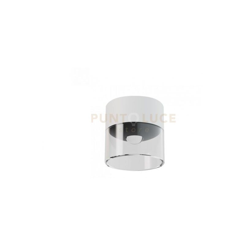 foto del prodotto s214 faretto bianco a led 10w 3000k 720lm d.8cm in alluminio e acrilico