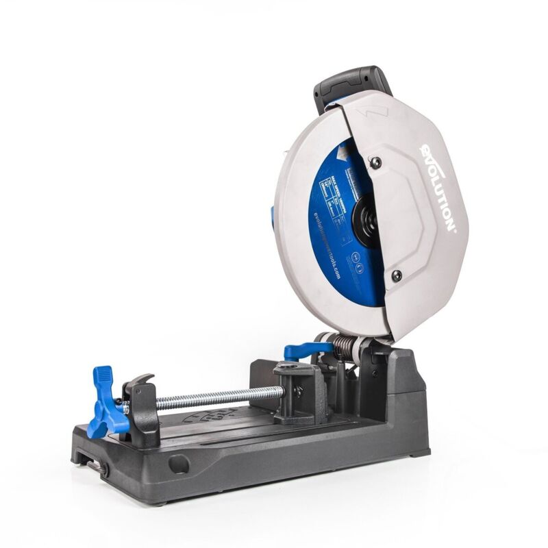 foto del prodotto s355cps 355 mm troncatrice a trazione industriale per acciaio non genera surriscaldamento, ronzii o scintille lama per acciaio dolce inclusa