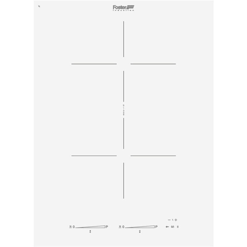 foto del prodotto s4000 domino. colore del prodotto bianco, posizionamento dell'apparecchio da incasso, dimensione della larghezza del piano cottura 45 cm. tipo di
