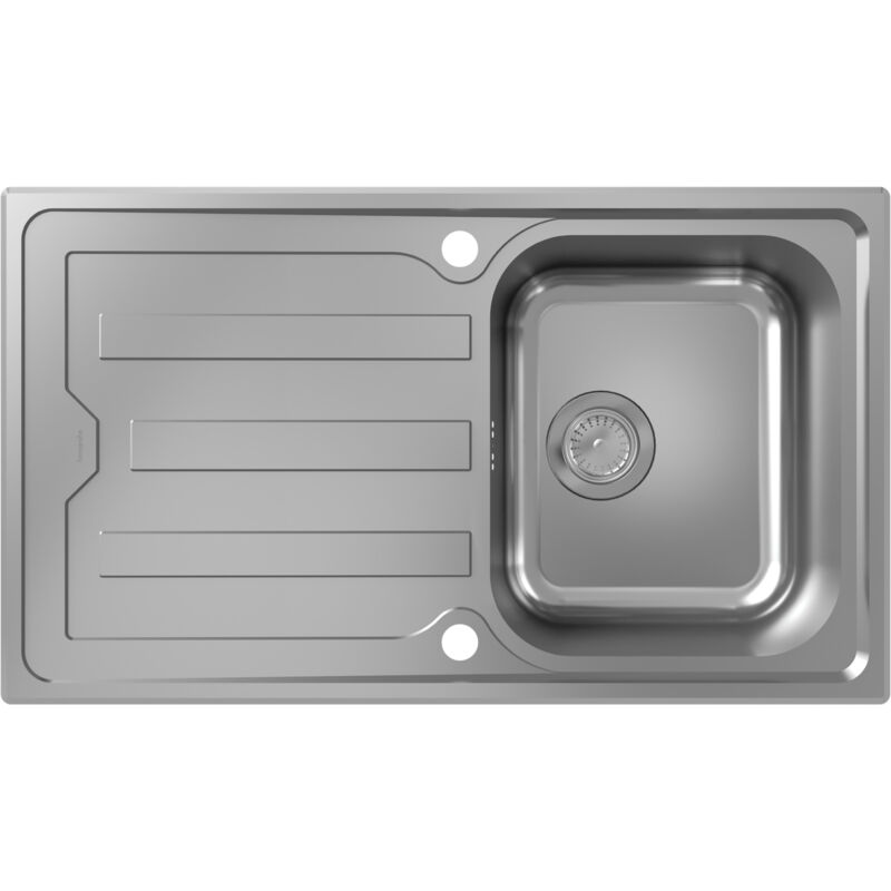 foto del prodotto s44 evier encastr 342, acier inoxydable, avec hansgrohe