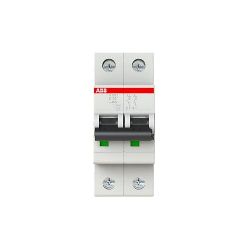 foto del prodotto s466004 interruttore magnetotermico 2p c20 6000a abb
