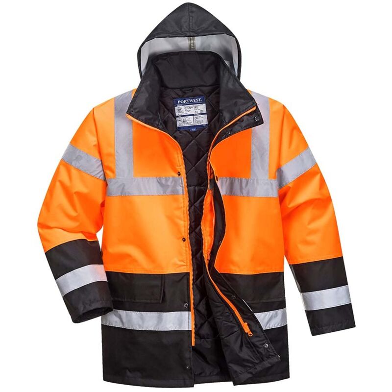 foto del prodotto s467 giacca traffico bicolore ad alta visibilit , arancione nero, s portwest