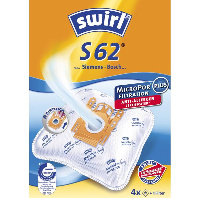 foto del prodotto s62 airspace sacchetto aspirapolvere 4 pz. swirl