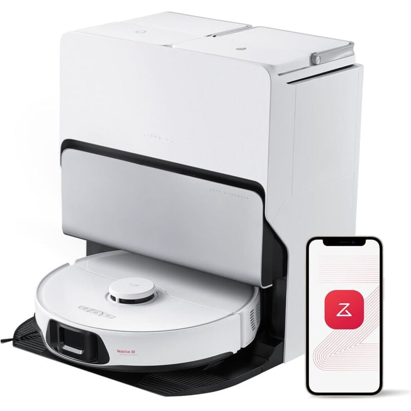 foto del prodotto s8 maxv ultra robot aspirapolvere bianco wi fi con pulizia a umido roborock