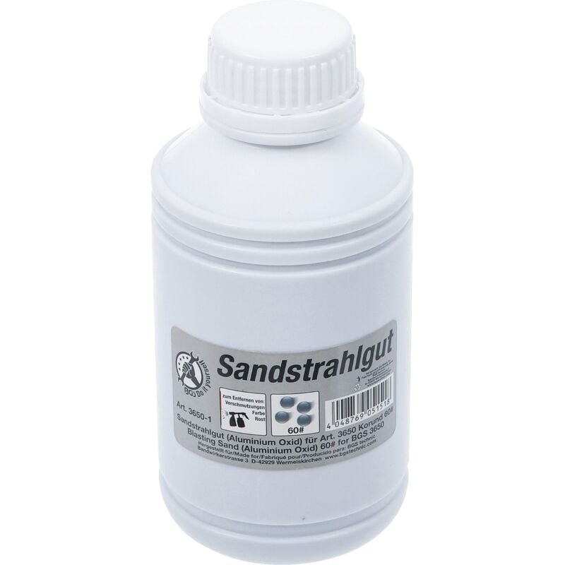 foto del prodotto sabbia abrasiva per sabbiatura ossido di alluminio grana 60 850 g