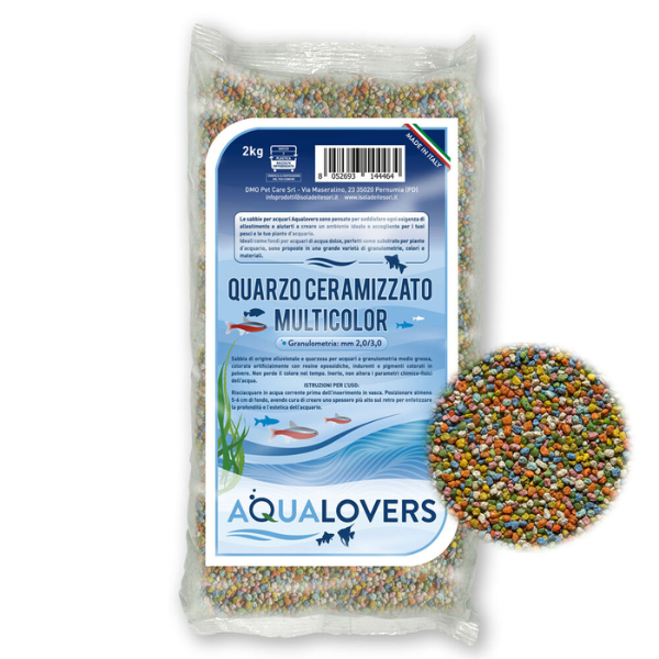 foto del prodotto sabbia decorativa per acquari d acqua dolce quarzo aqualovers 2 kg multicolor 1 ordine scegli lo sconto bzr5 bzr20 200 punti fedelt 