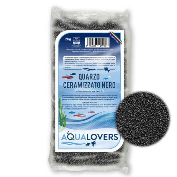 foto del prodotto sabbia decorativa per acquari d acqua dolce quarzo aqualovers 2 kg nero 1 ordine scegli lo sconto bzr5 bzr20 200 punti fedelt 