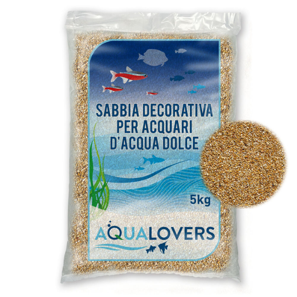 foto del prodotto sabbia decorativa per acquari d acqua dolce quarzo aqualovers 5 kg ambra 1 ordine scegli lo sconto bzr5 bzr20 200 punti fedelt 