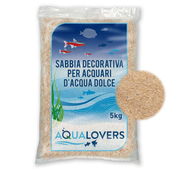 foto del prodotto sabbia decorativa per acquari d acqua dolce quarzo aqualovers 5 kg rosa 1 ordine scegli lo sconto bzr5 bzr20 200 punti fedelt 