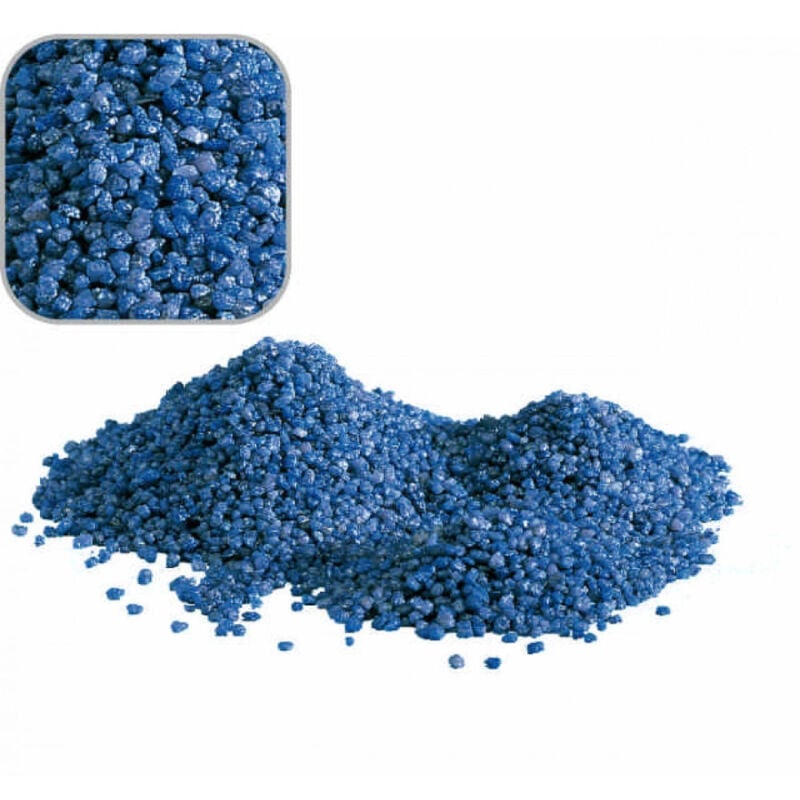 foto del prodotto sabbia ghiaia quarzo blu per decorazione fondale acquario 1mm confezione da 300g trade shop traesio