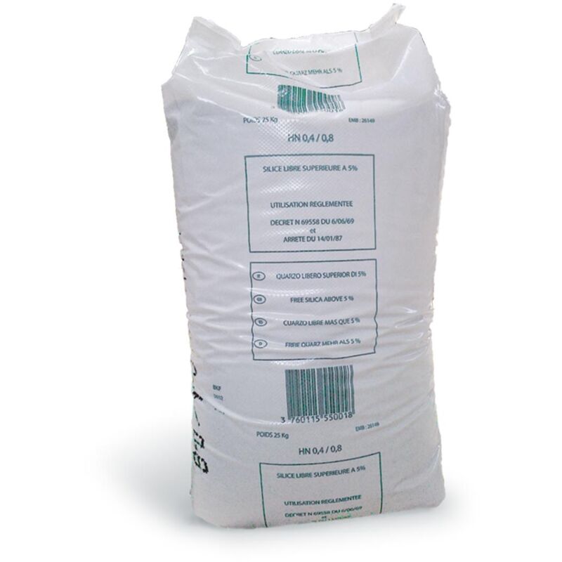 foto del prodotto sabbia quarzifera 0,4 0,8mm 25kg per pompe