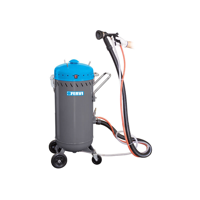 foto del prodotto sabbiatrice portatile professionale per esterni recupero con aspiratore fervi art. 0462
