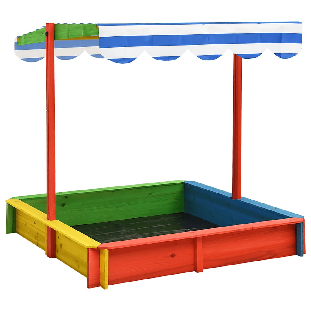 foto del prodotto sabbiera con tetto regolabile in legno abete multicolore uv50cod mxl 81324