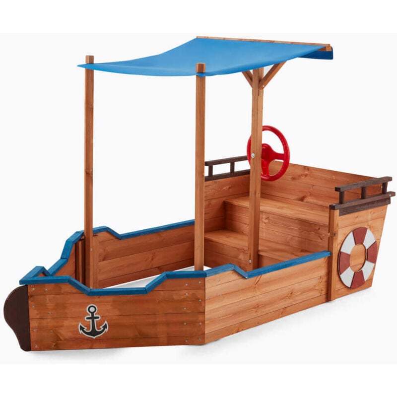 foto del prodotto sabbiera stile nave con panca mud box 160 x 78 cm home deluxe