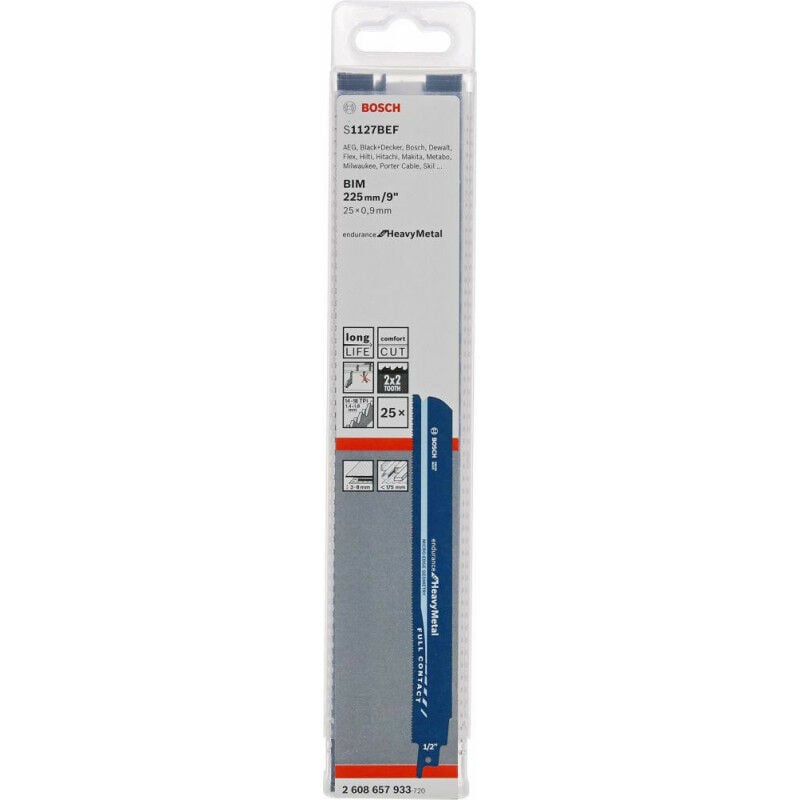 foto del prodotto saber saw blade s 1127 bef bosch ve a 25 endurance per unit di metallo pesante