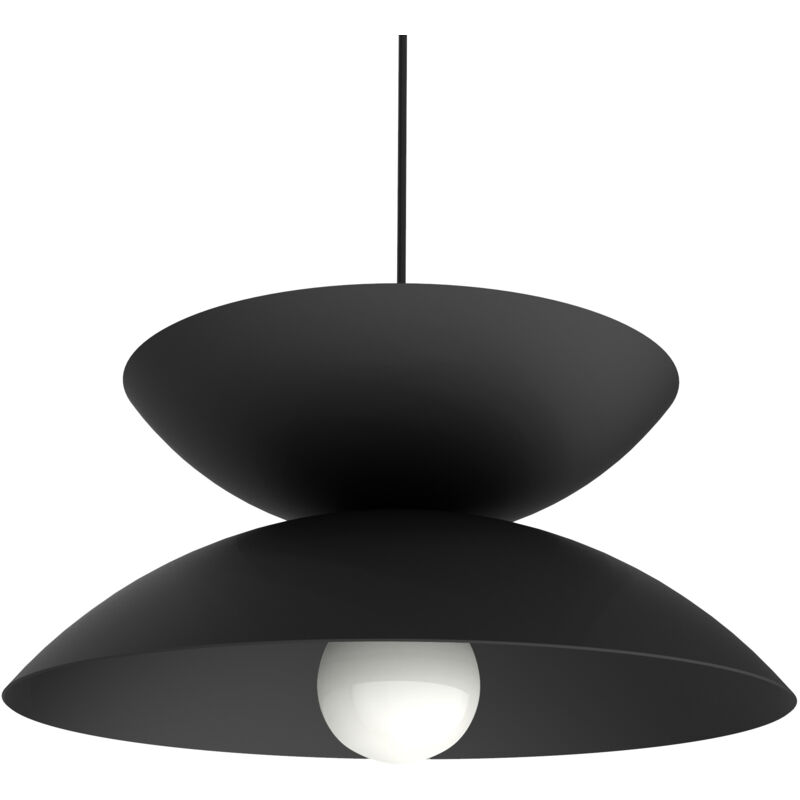 foto del prodotto sablier sospensione, 1x e27, max 42w, metallo, nero opaco, d40cm lumicom