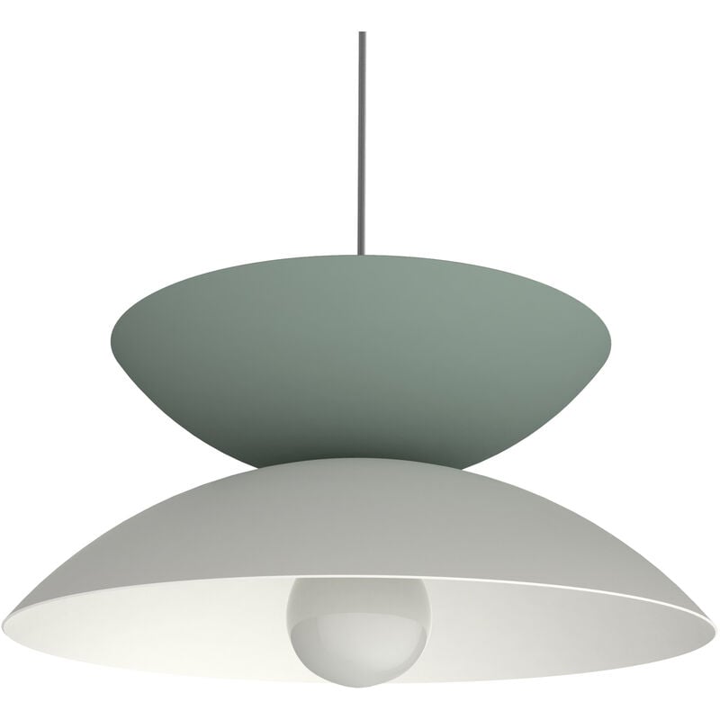 foto del prodotto sablier sospensione, 1x e27, max 42w, metallo, verde iceberg bianco, d40cm lumicom