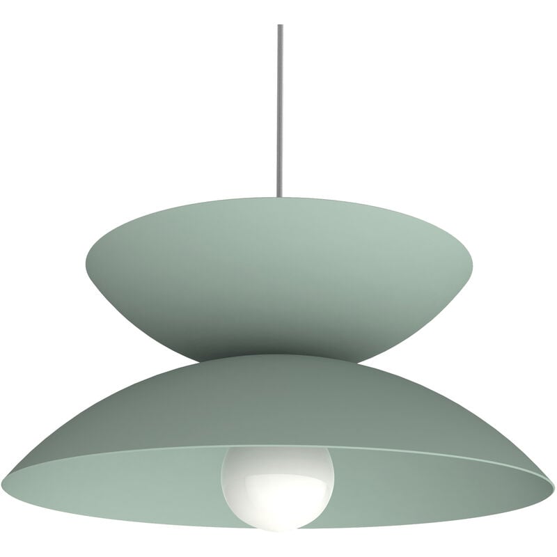 foto del prodotto sablier sospensione, 1x e27, max 42w, metallo, verde iceberg, d40cm lumicom