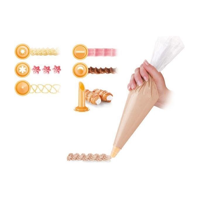 foto del prodotto sac a poche monouso cm.30 con 6 beccucci delicia pz.10 cm.30 pz.10