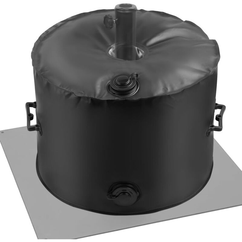 foto del prodotto sac pour pied de parasol 1 pi ce, peut contenir jusqu 45 kg d eau, avec 2 poign es de transport, sac en polyester 1200d lest pour parasol d port ,