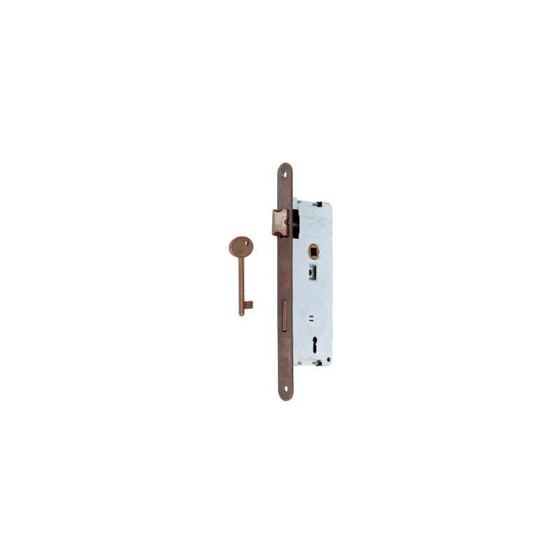 foto del prodotto sacar due serratura patent bordo tondo bronzata mm.40