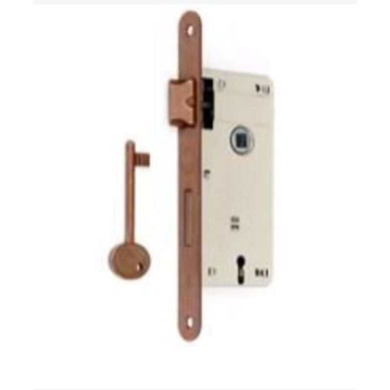 foto del prodotto sacar serratura per porte interne lunghezza 165mm foro chiave 35mm bronzata