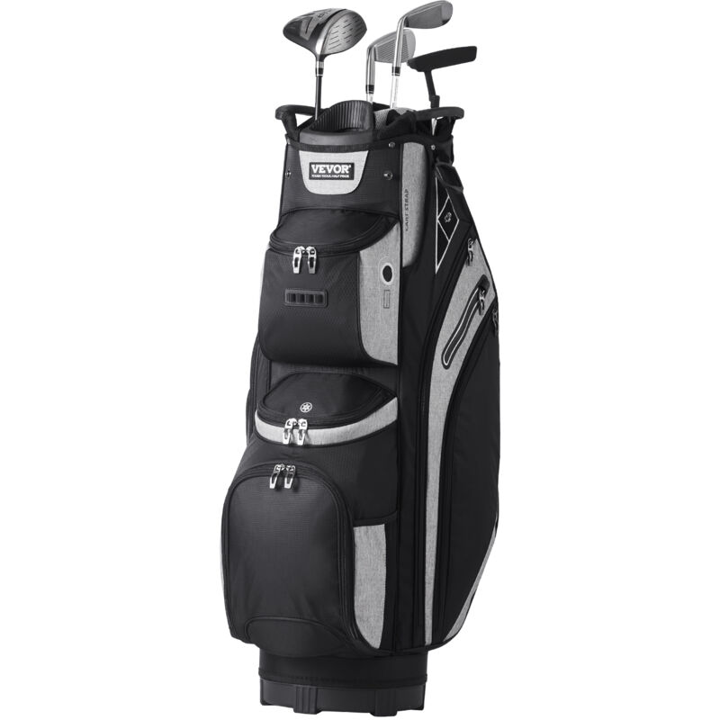 foto del prodotto sacca da golf con divisori organizzatori a 14 vie, sacca da golf premium 915 mm 13 tasche, sacca da golf resistente con manici, copertura antipolvere