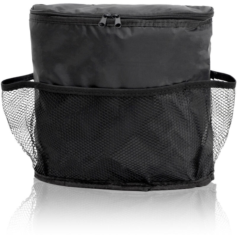 foto del prodotto sacca termica per sedile auto 25x26x12cm borsa frigo da appendere nero