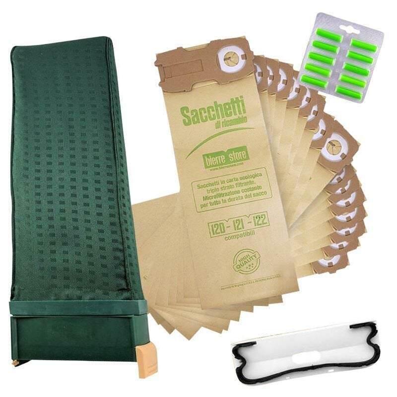 foto del prodotto sacca unit filtro vk122 folletto 8 sacchetti 10 profumi spazzola vorwerk compatibile