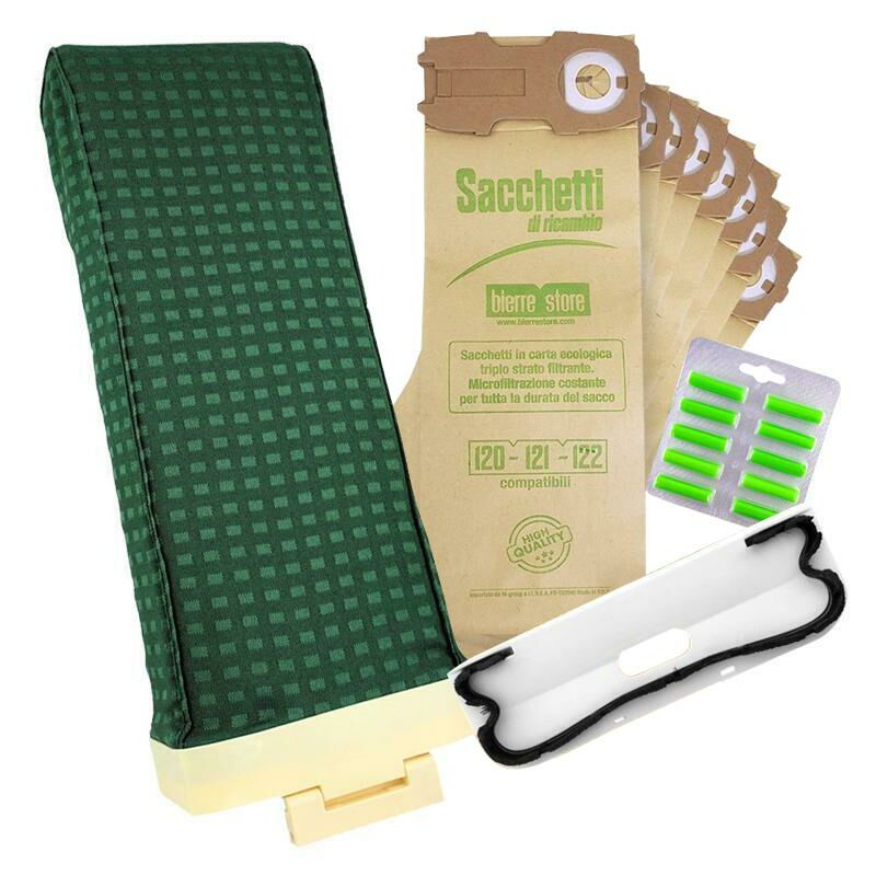 foto del prodotto sacca unita filtro folletto vk120 8 sacchetti 10 profumi spazzola compatibile
