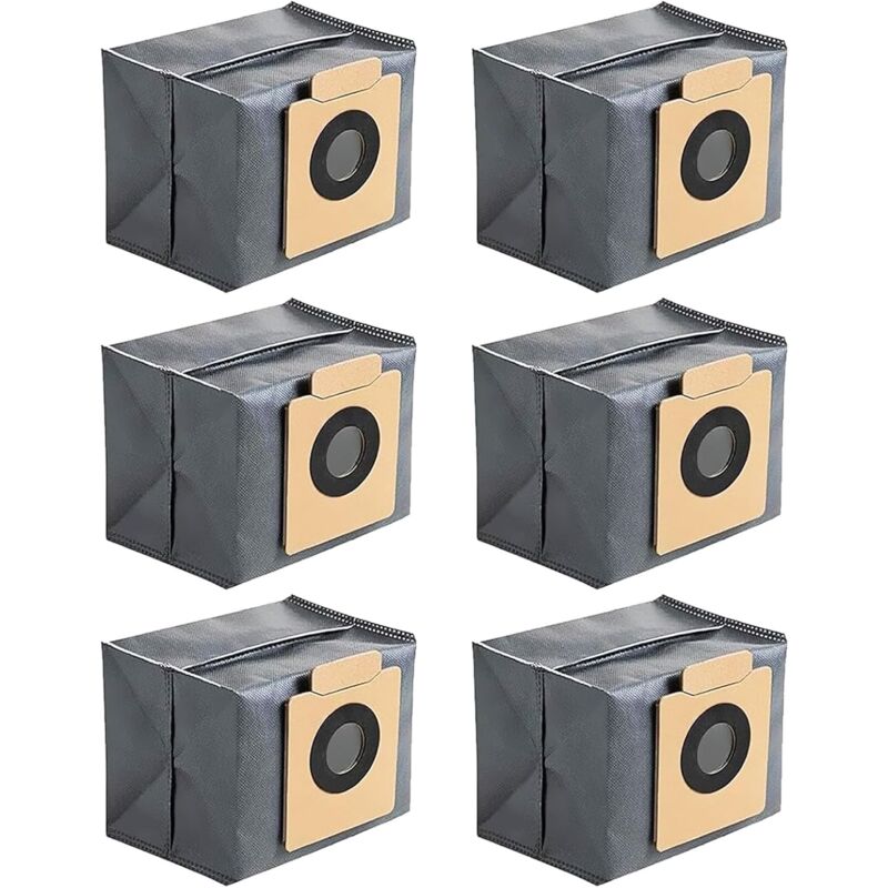foto del prodotto sacchetti antipolvere applicabili da 6 pezzi per accessori per aspirapolvere eufy clean x8 pro, x10 pro omni, parti di ricambio per sacchetti