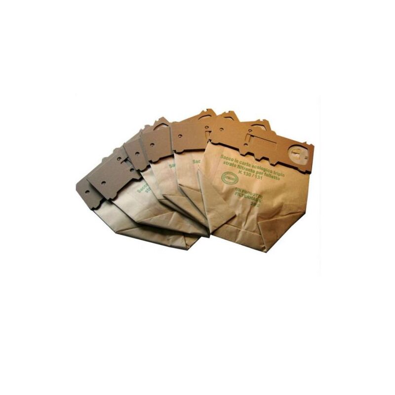 foto del prodotto sacchetti aspirapolvere filtro in carta naturale per folletto 130-131 6pz 26133