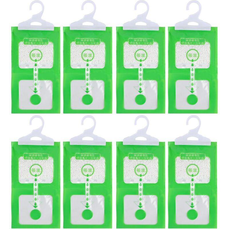 foto del prodotto sacchetti deumidificatori per guardaroba, 8 sacchetti da 100 g, sacchetti deumidificanti antimuffa da appendere, set assorbiumidit , sacchetti