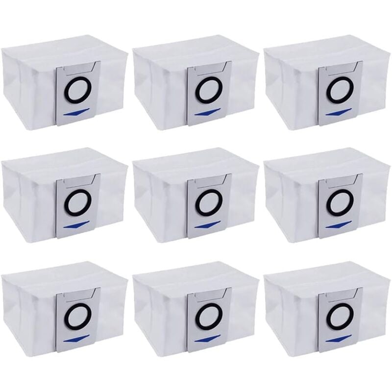 foto del prodotto sacchetti di ricambio monouso per la polvere compatibili con gli aspirapolvere robot ecocacs deebot x1 plus, x1 omni, t10, confezione da 9.