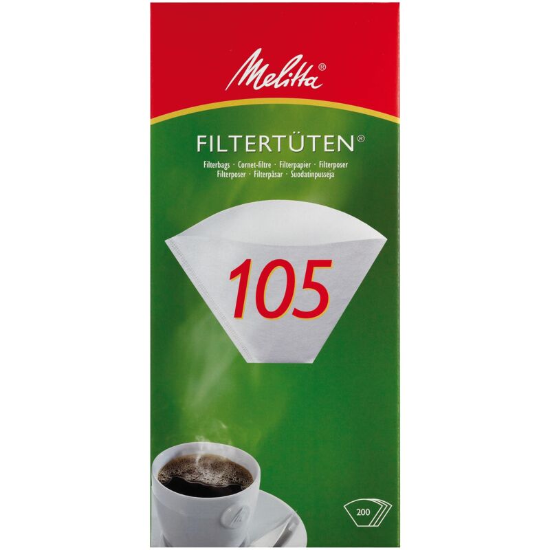 foto del prodotto sacchetti filtranti 105, bianco, 200 pezzi melitta