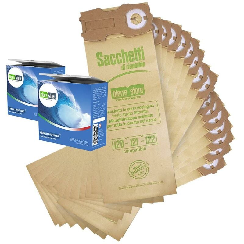 foto del prodotto sacchetti folletto vk 121 vk 122 vk 120 16pz granuli brezza compatibili