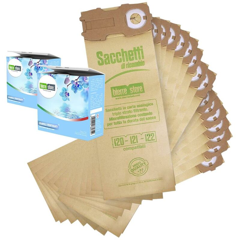 foto del prodotto sacchetti folletto vk 121 vk 122 vk 120 16pz granuli talco compatibili