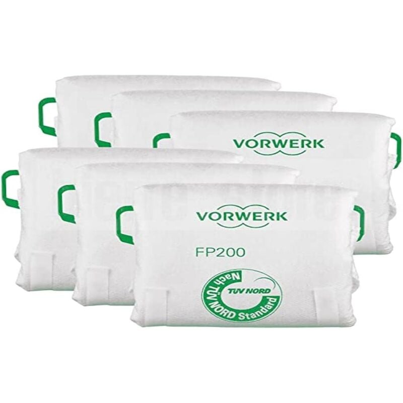foto del prodotto sacchetti fp200 per aspirapolvere folletto vk 200 rb7s . originali pz 6