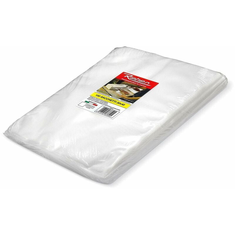 foto del prodotto sacchetti goffrati per alimenti sottovuoto vuoto sacchi buste 30x40 100 pz reber